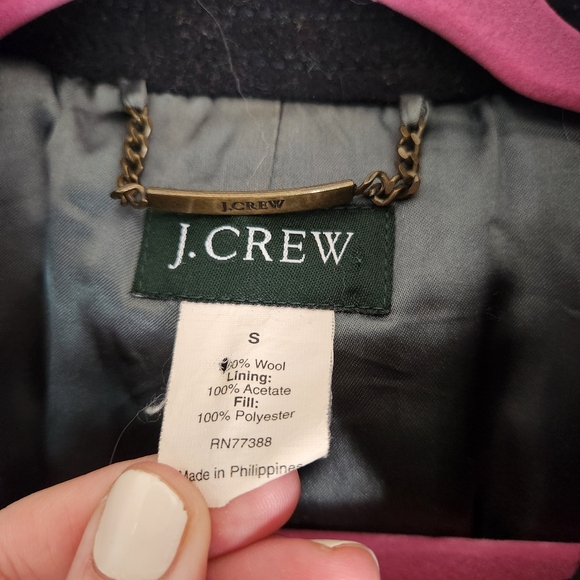 J. Crew black 100% wool peacoat size S - Picture 9 of 10